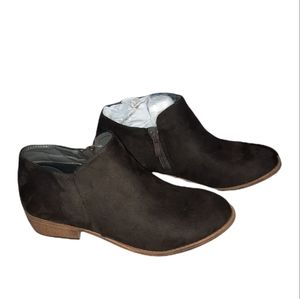 TG faux suede ankle booties